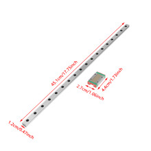 Miniature Linear Rail Guide MGN12H 450mm, 12mm Width, Light & Precise