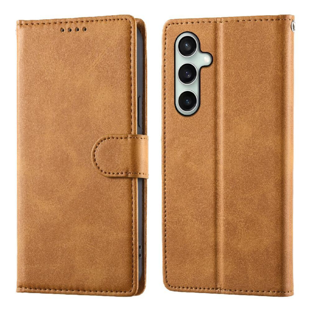() Flip Case For Samsung Galaxy S24 Fe Wallet Card Slots Leather Case 764563249961