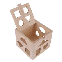 Kids Educational 13 Holes Block Set Wooden Geometric Shapes Early Learning Toy