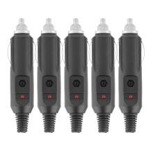Car Power Adapter Socket 5 Pack 12V/24V 5A Cigarette Lighter Plug Connector