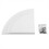 3-Pack Floating Corner Shelves White PVC - Small Medium Large 1