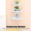 3-Pack Floating Corner Shelves White PVC - Small Medium Large 6