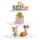 3-Pack Floating Corner Shelves White PVC - Small Medium Large 14