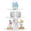 3-Pack Floating Corner Shelves White PVC - Small Medium Large 15