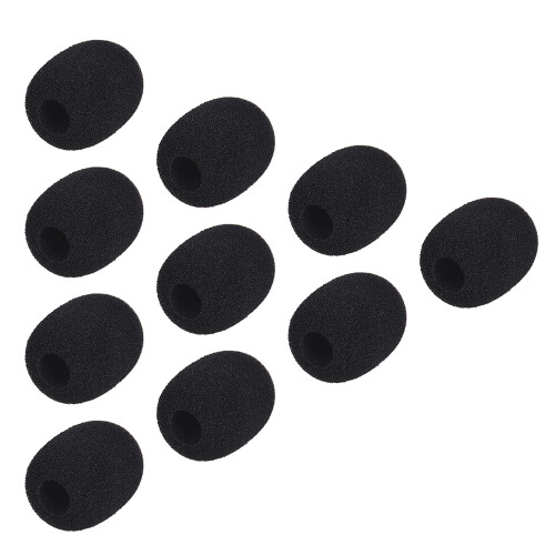 Lapel Microphone Foam Windscreens 10-Pack Mini Size Black Audio Enhancer 1