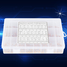 1200pcs Assorted Ceramic Capacitor Kit 50V 10pF-10uF Compact Storage