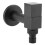 Black Brass Square Wall-Mount Laundry Faucet G1/2 Thread, Rustproof 12