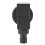 Black Brass Square Wall-Mount Laundry Faucet G1/2 Thread, Rustproof 13