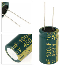 Green Electrolytic Capacitor Kit 450V 100uF 10pcs 18x31mm