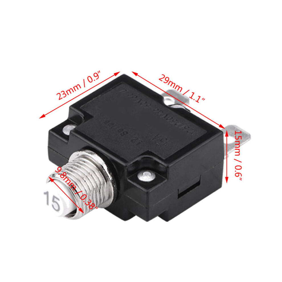 15A Thermal Circuit Breaker Reset Switch 125/250V 7293282089181