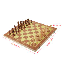 Foldable Wooden Chessboard Game for Travel and Family Fun (39204cm)