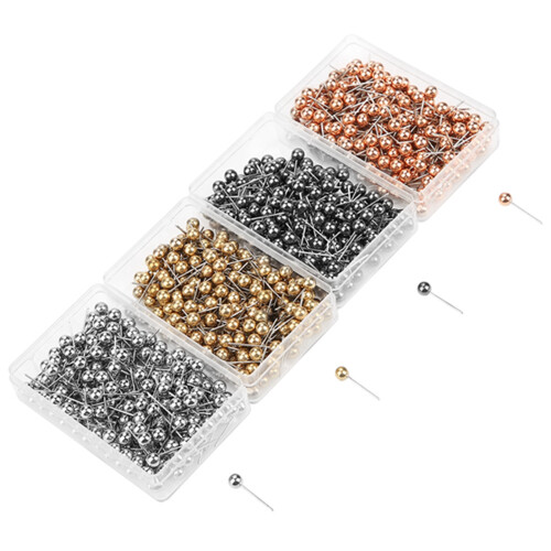 Multi Color Pearl Head Pins 800pcs Dressmaking Sewing Fixed Marking Tool 1