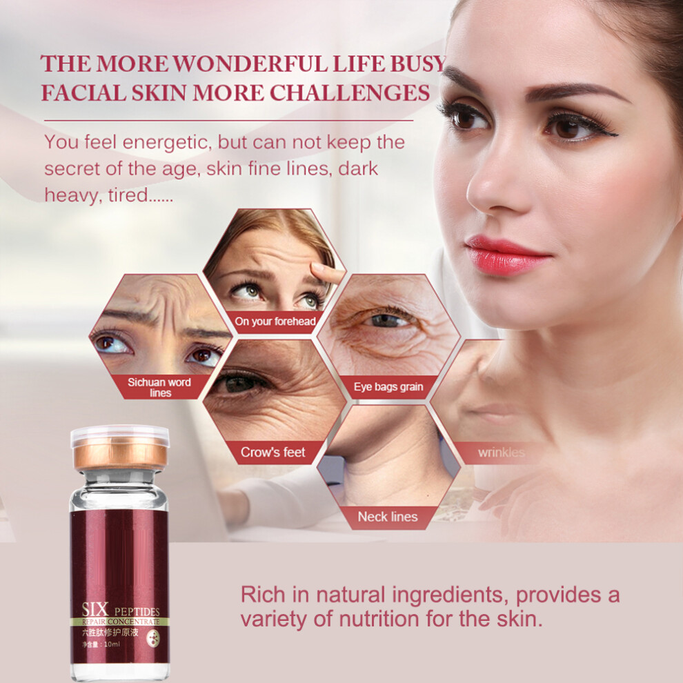 10ml Six Peptides Concentrate Serum Anti-Aging Brightening Wrinkle Removal