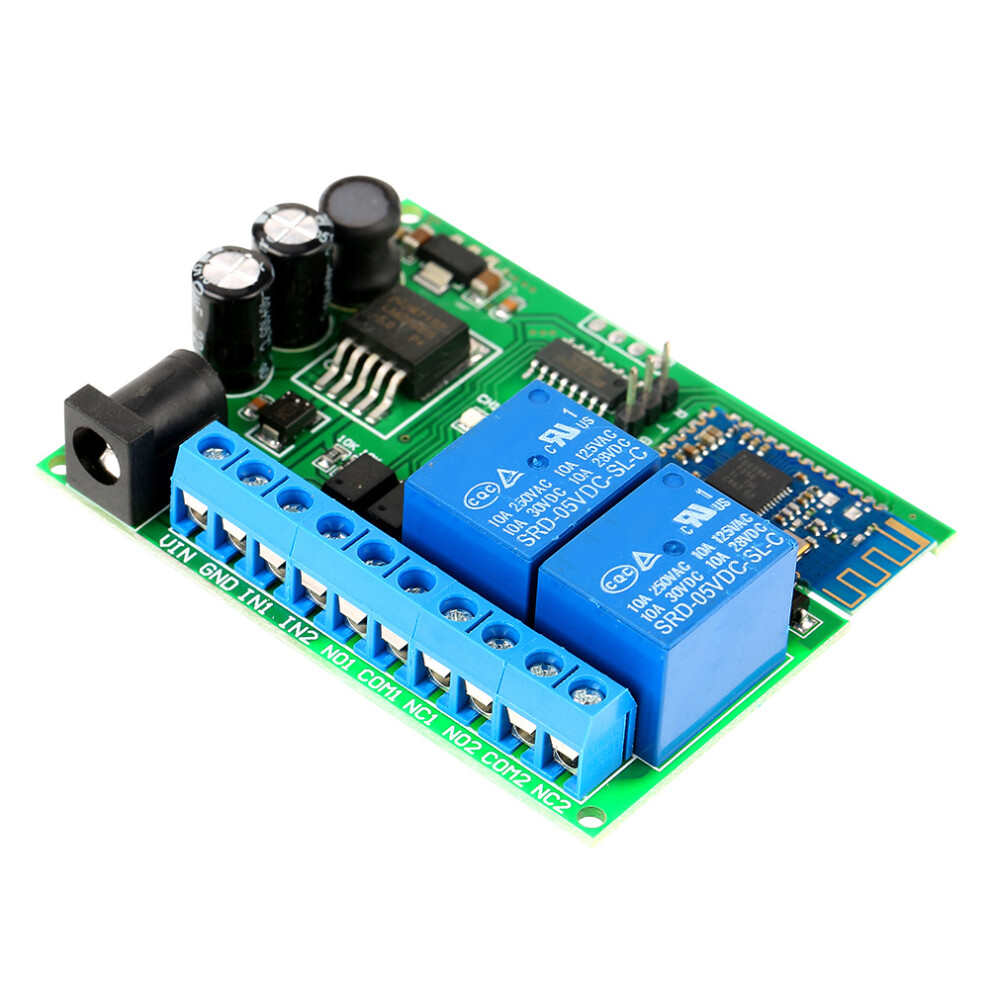 2 Channel Bluetooth Relay Switch For Ios Android, 7*5.5*2Cm, Wireless Remote Control 5021392936277