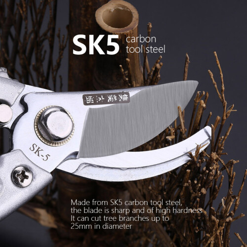 Effort-Saving Fruit Tree Pruning Shears, SK5 Steel, 25mm Diameter