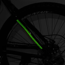 2 Rolls Green Bicycle Reflective Stickers 8m Safety Wheel Decal Tape