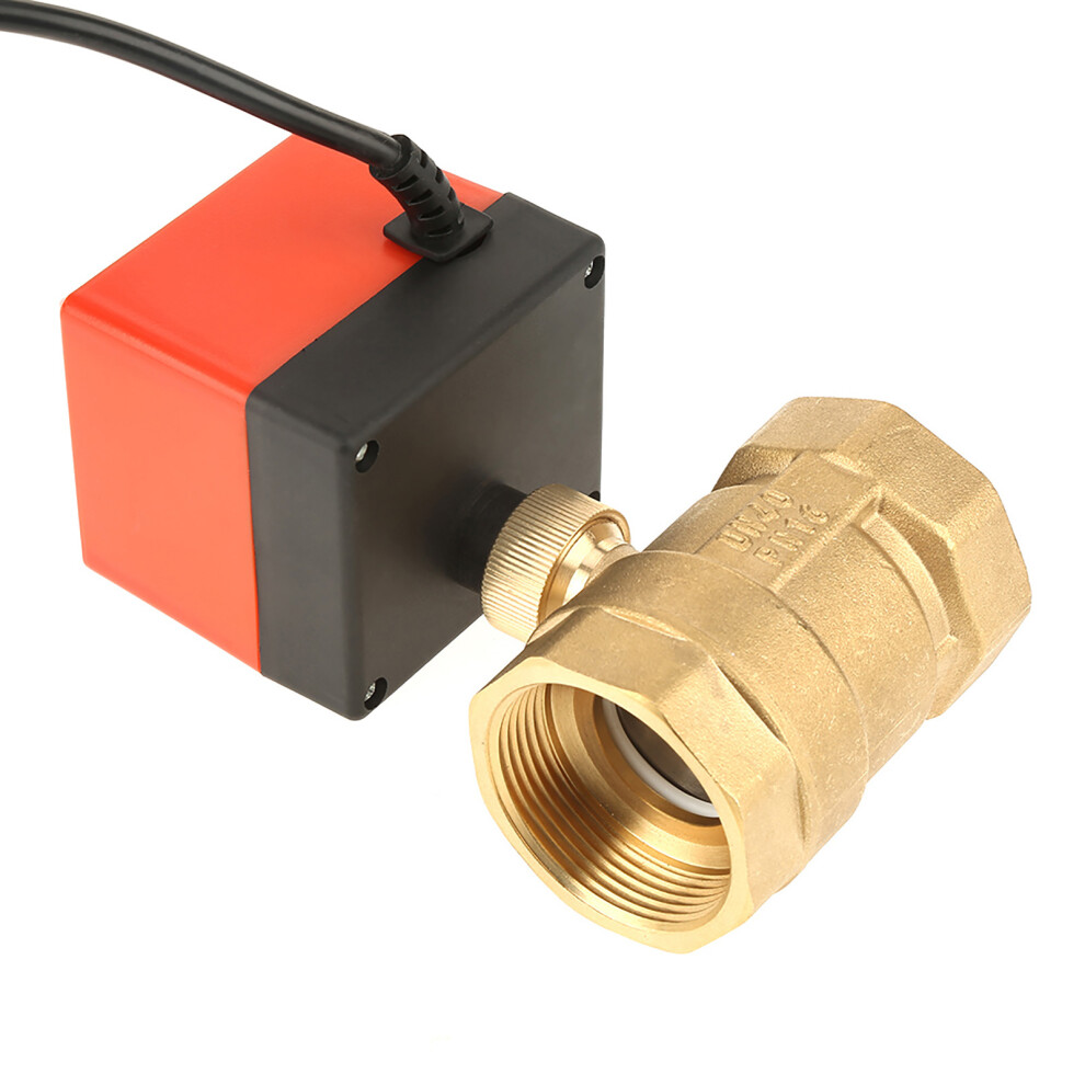 G1-1/2" Brass 12V Motorized Ball Valve 1Pcs For Hvac And Aircon Control 4691392936631