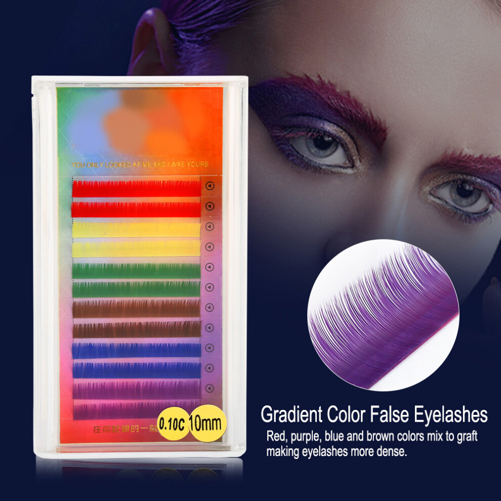 Gradient False Eyelash 10mm Multi Colour
