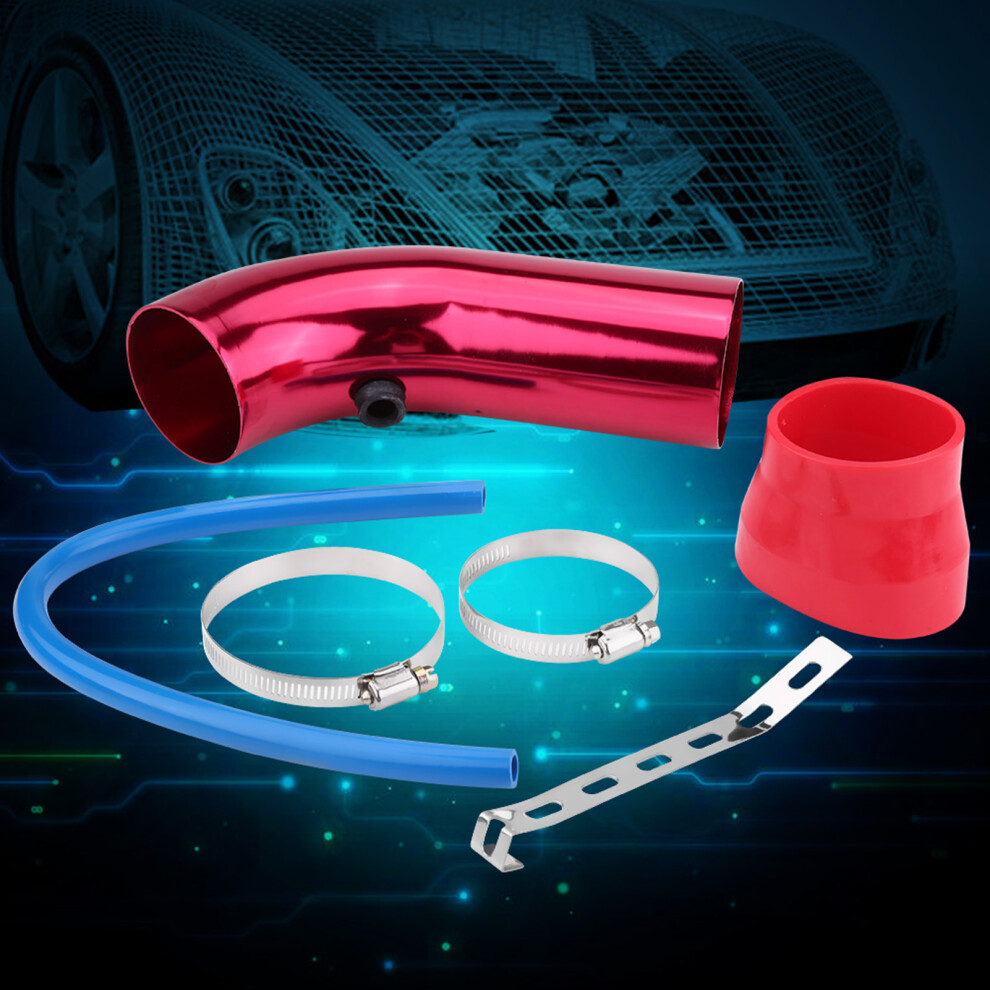 76Mm/3Inch Universal Cold Air Intake Pipe Kit For Cars And Trucks In Red 8421392784354