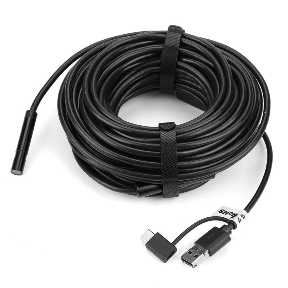 15M Waterproof Usb Endoscope 2Mp Camera For Pipe & Car Inspection Black 9341392939266