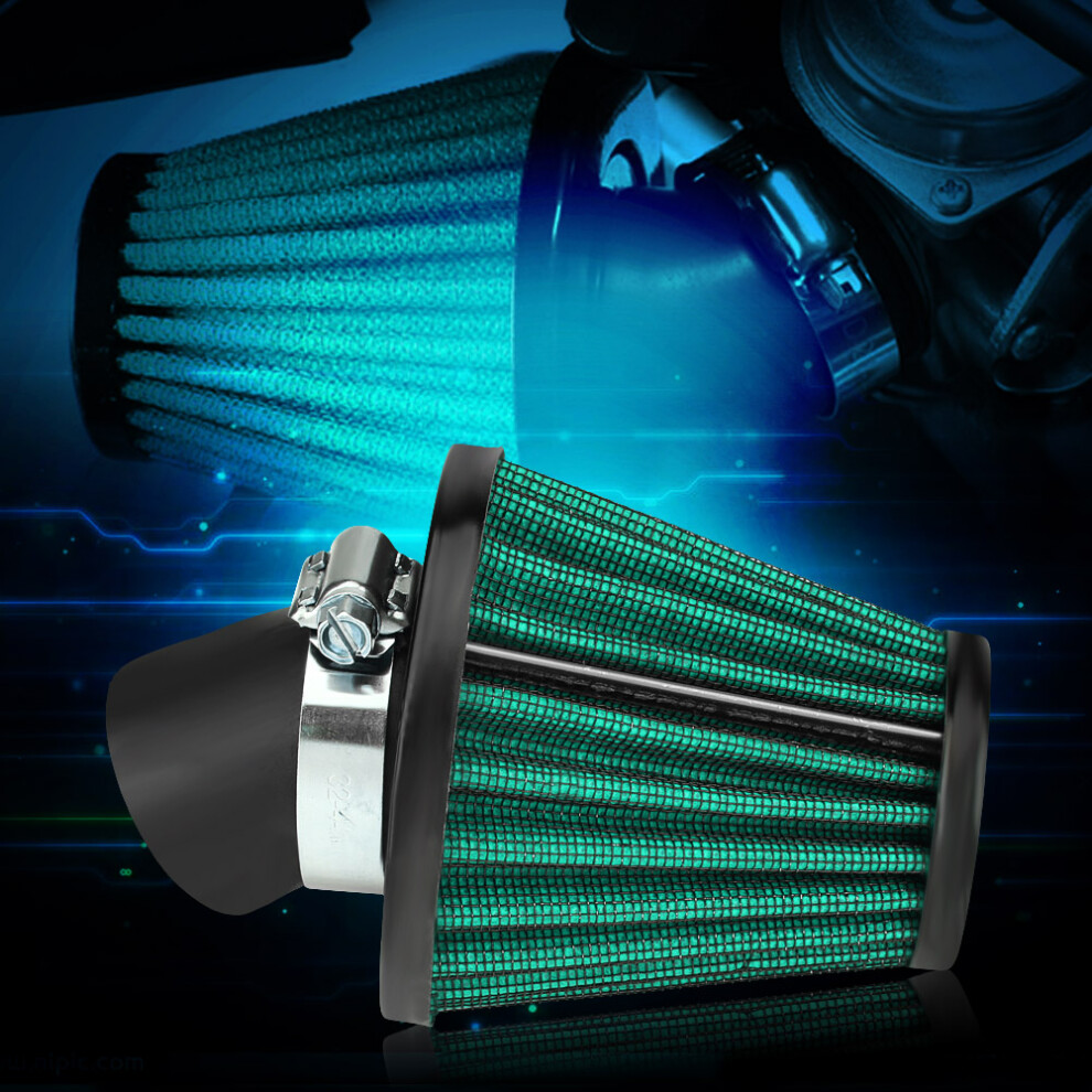 45 Motorcycle Air Intake Filter Cleaner 48Mm Universal Green 4971392786079