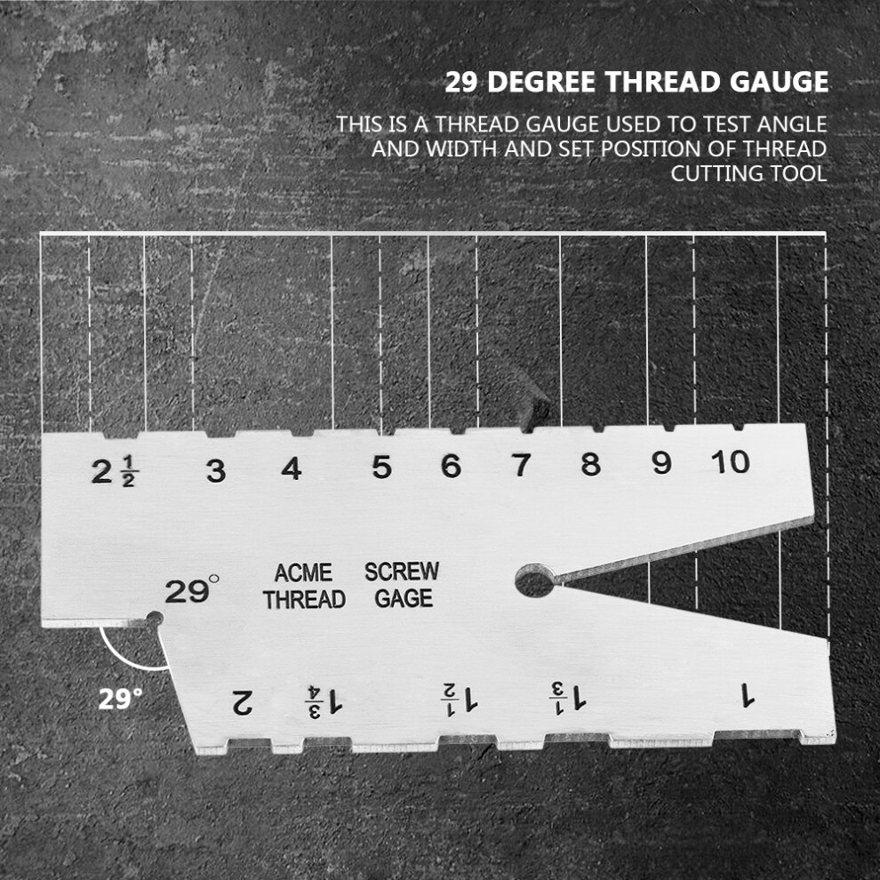Stainless Steel 29 Screw Thread Gauge