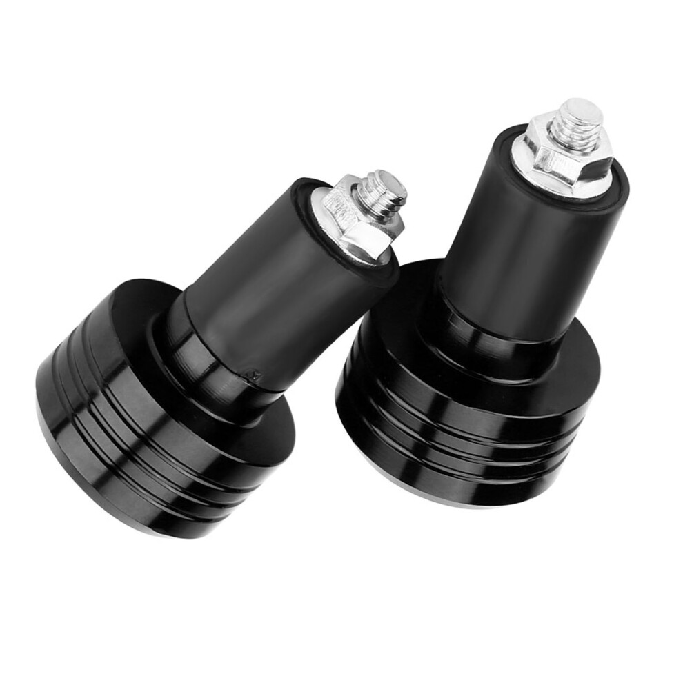 Aluminum Motorcycle Handlebar Ends 22Mm - Universal Balance Plug Black 7651392940035