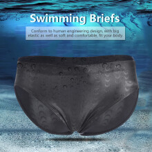 Men's Waterproof Swim Trunks Shorts - Black, Size L, Quick Dry
