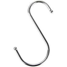 Long-Lasting Metal S Hooks 10 Pack Rustproof for Bathroom & Kitchen Clothes (L)