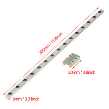 Steel Miniature Linear Guide Rail Set 300mm for Precision Automation