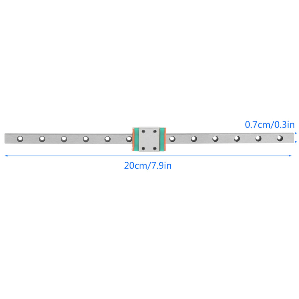 Lml7b Steel 200Mm High Precision Miniature Linear Slide Rail & Block 5051392788231