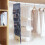 10 Pockets Foldable Wardrobe Organizer Dark Gray 35.5x130cm 10