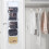 10 Pockets Foldable Wardrobe Organizer Dark Gray 35.5x130cm 5