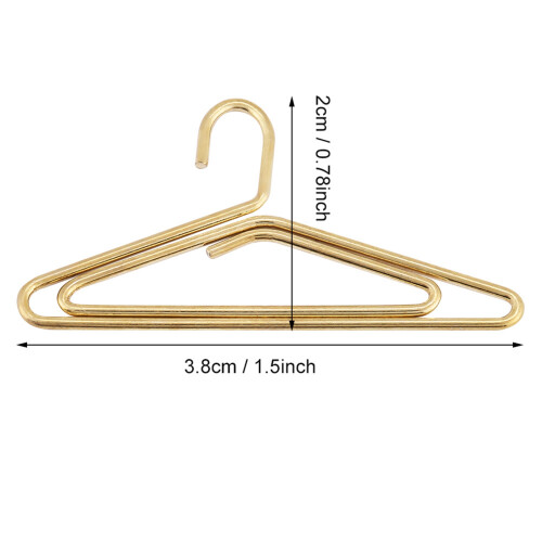 12pcs Stainless Steel Hanger Shape Paper Clips - Durable Document Organizer 1