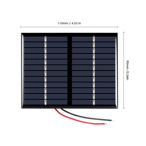 1.5W 12V Polycrystalline Solar Panel 115x90mm for DIY Charging 2