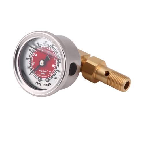 0-100 PSI Fuel Pressure Gauge with Liquid Fill 2