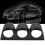 Black Universal 3 Gauge Dash Mount 10