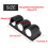 Black Universal 3 Gauge Dash Mount 5