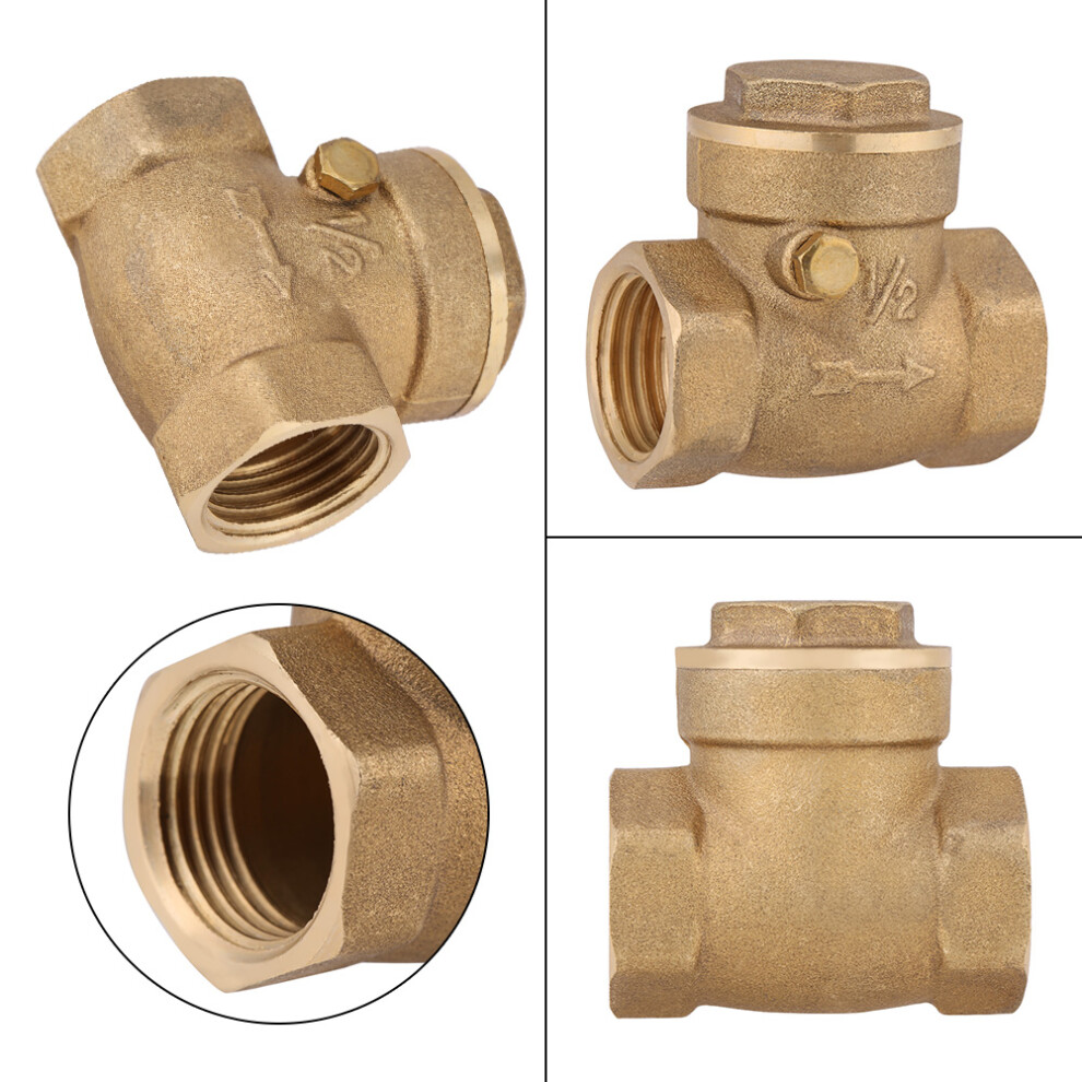 Dn15 Brass Non-Return Swing Check Valve 232Psi Water Backflow Prevention 4001392945340