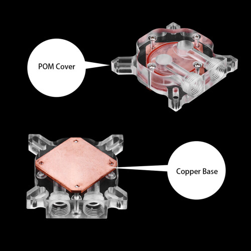 GPU Water Cooling Block 40mm Red Copper 2