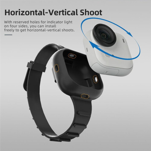 Expandable Strap for  GO Ultra Silicone Protective Case Multi-Function Sports Camera Wrist Strap Black
