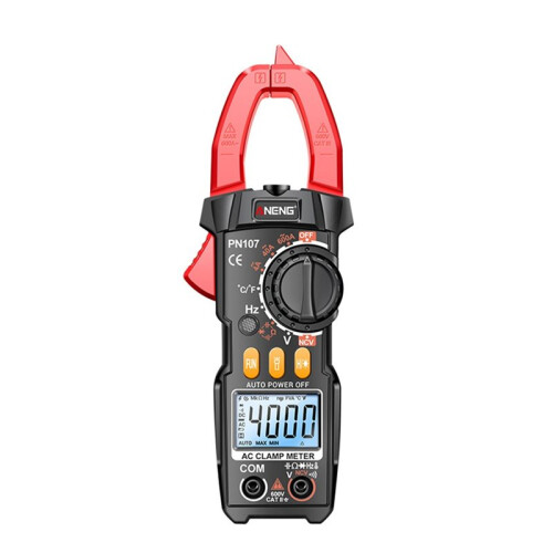 ANENG PN107 Digital Clamp Meter AC/ Voltage True RMS Multimeter 600A Current Testers NCV Induction Ohmmer Tools Black & Red