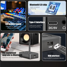New 6.0 Receiver for Car USB Flash Drive, Audio Player, for AUX Call, RCA Wireless Audio Adapter