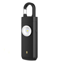 Self Defense Alarm LED Flashlight Rechargeable Safety Siren Alarm Portable Keychain for Female Elderly Children