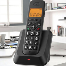 D1011Cordless Phone with LCDDisplay,LargeButton Digital Cordless Phone EasyUse Landline Phone for Businessand Home(US),B