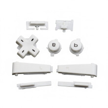 For Gameboy Micro-GBM Console Full Set Left Right L R A B D-Pad Buttons Key Replacement for GBM Console White