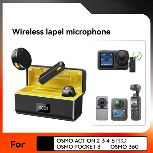 Wireless Microphone Mic for  Pocket3/Action 5Pro/4/3/2/Osmo360 Magnetic Clip- Design Mic Camera Accessories 1