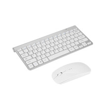 Slim 2.4GHz Wireless Keyboard & Mouse Kit for Desktop/Laptop Silver