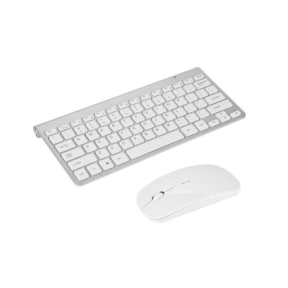 Slim 2.4Ghz Wireless Keyboard & Mouse Kit For Desktop/Laptop Silver 5031392801482