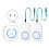 Wireless Lanyard Button Pager Emergency SOS Pager Emergency Call Button for Kids Elderly Call System US Plug White 7